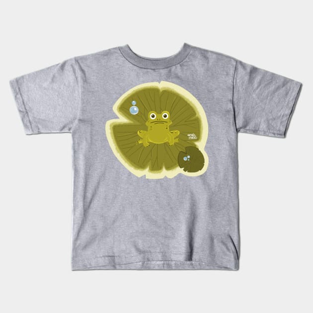 croak croak frog Kids T-Shirt by Aurealis